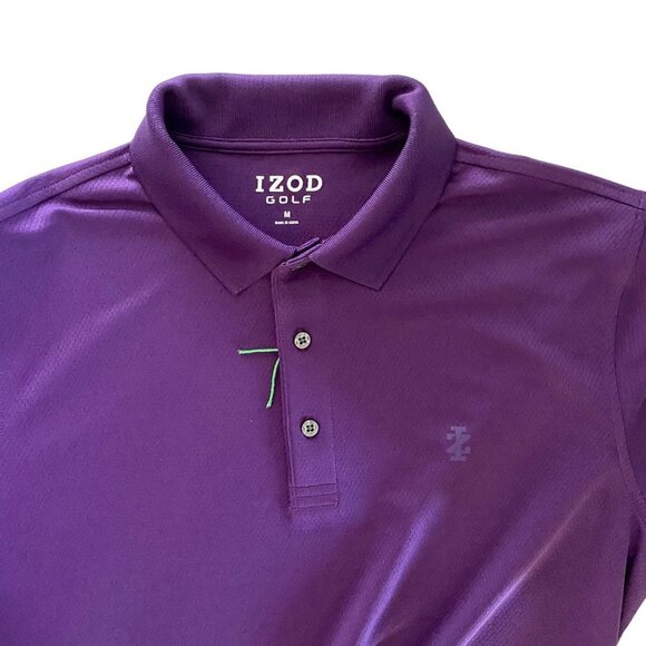 IZOD Golf Purple Polo Shirt Men's Size Medium NEW - Picture 6 of 8